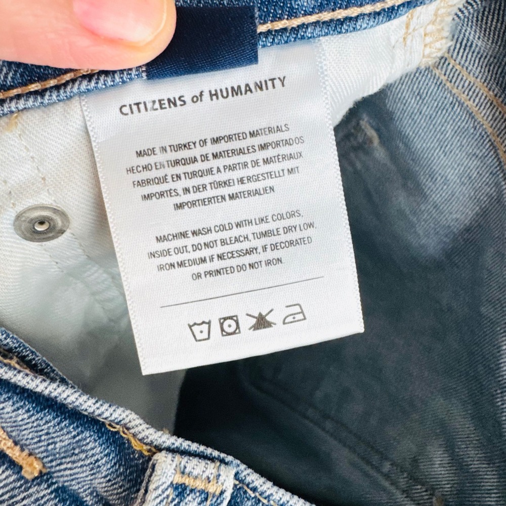 Citizens Of Humanity Straight Leg Jeans in Medium Blue Wash - Delfina Straight - Picture 10 of 13